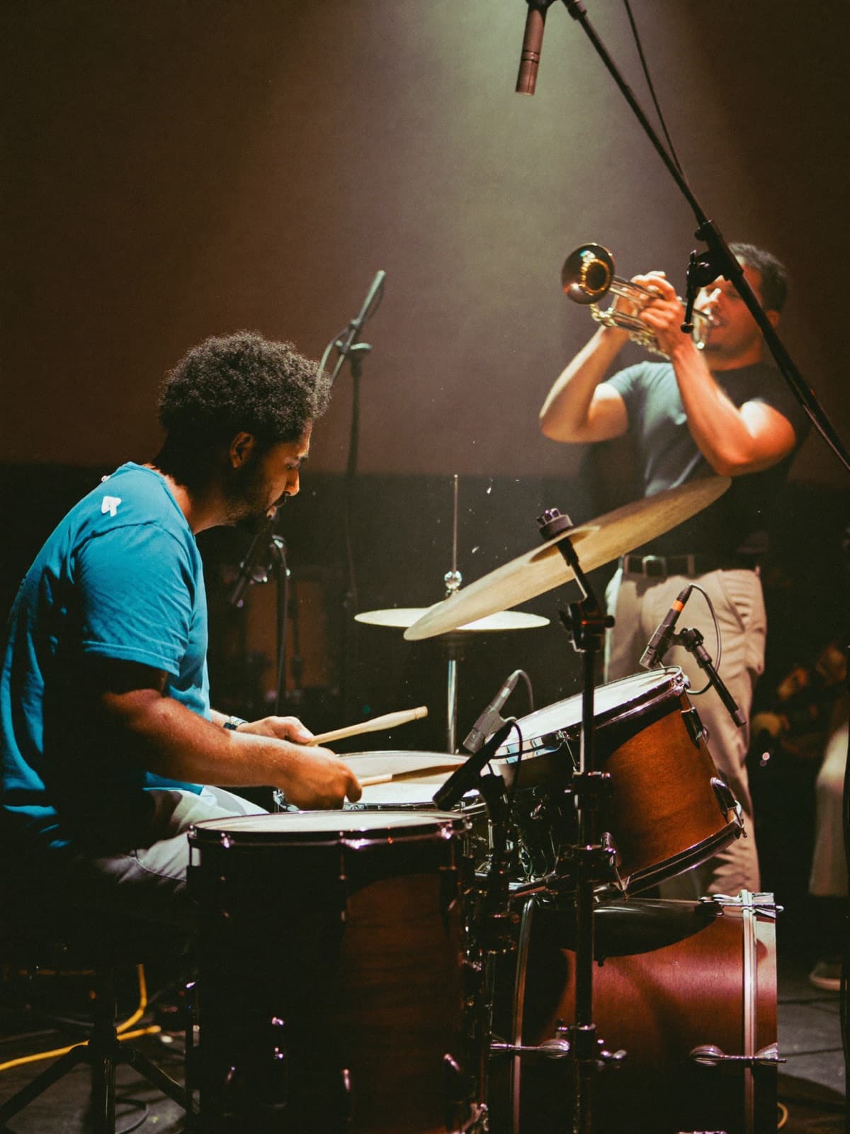 A live Latin band performing on stage